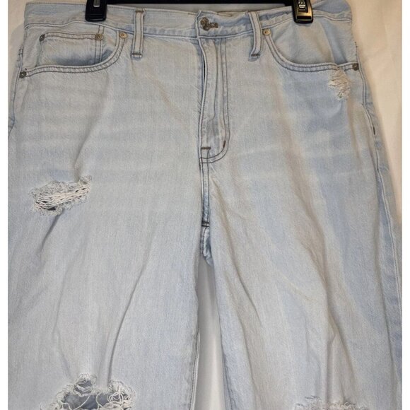 Madewell Women's The Slouchy Boyjean Light Wash Distressed Jeans Sz 30 - Picture 2 of 13